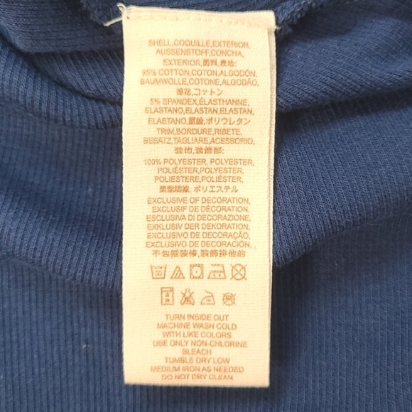 Free People Lace Shoulder Ribbed Long Sleeve Shirt Size L - Picture 8 of 8